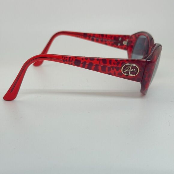 Women's Guess Sunglasses Frames Only GU7220-BU-3 Red Burgundy Animal H14219 - Picture 5 of 8